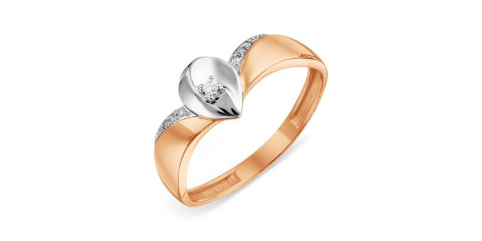 טבעת עם יהלומים מ "KoYuZ טופז"
