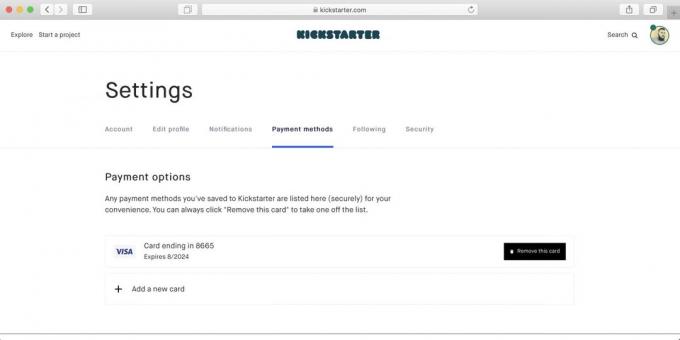 איך לקנות ב Kickstarter: אז הכרטיס יופיע ברשימת אמצעי תשלום הזמין