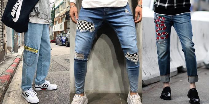 ג'ינס לגברים ב 2019 עם גוונים