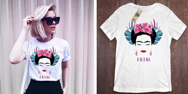 חולצות אופנה לנשים עם AliExpress: T-Shirt פרידה קאלו