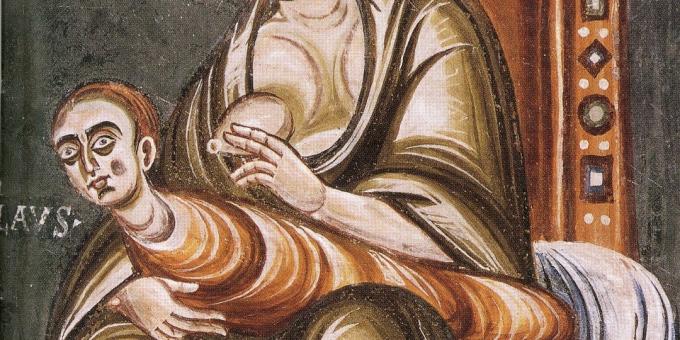 ילדי ימי הביניים: פרסקו המתאר את גמילת ניקולאס הקדוש