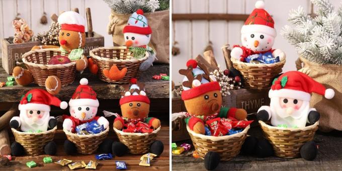 מוצרים עם aliexpress, אשר יסייעו ליצור מצב רוח חג המולד: צנצנת של ממתקים