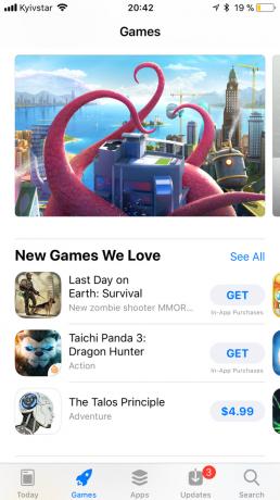 App Store ב- iOS 11: גלילה אופקית 2