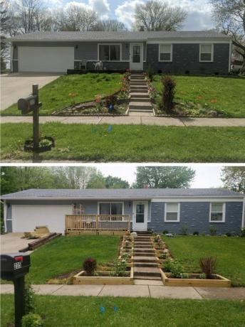 שיפור החצר לפני ואחרי