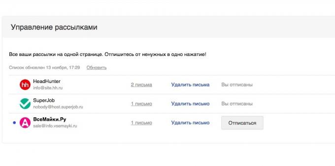 «Mail.ru Mail": הפצה ניהול