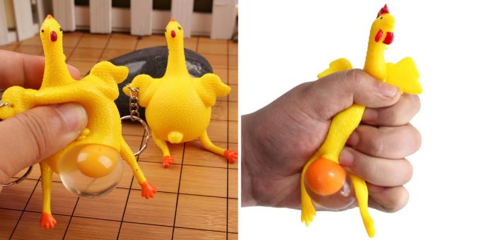 צעצועי Antistress בצורת ביצה ותרנגולת יולדים