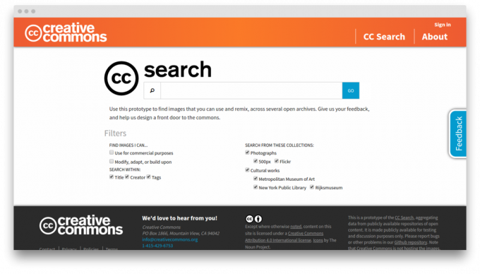 חיפוש Commons Creative