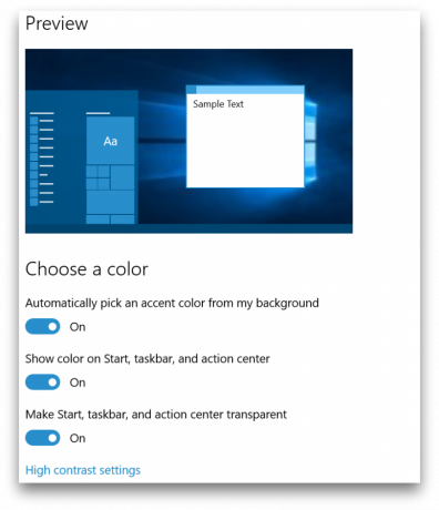 Windows 10 לבנות 10,525 צבעים