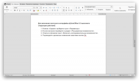 בשנת LibreOffice 5.3 הופיע ממשק סרט והיכולת לעבוד בענן