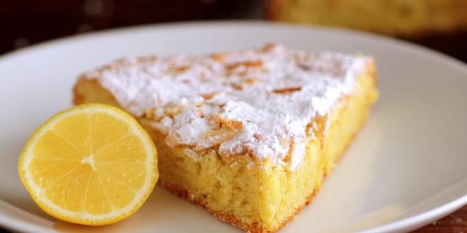 לימון-שקדים עוגה ללא קמח