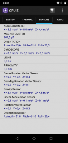 חיישנים: UMIDIGI אחת פרו