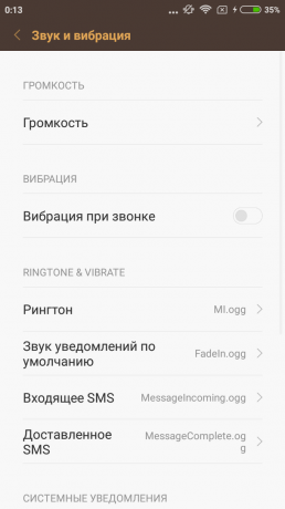 -3 Xiaomi redmi: צליל ורטט