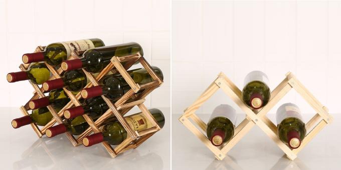 אביזרים לבית מעץ: מחזיק בקבוקי יין 