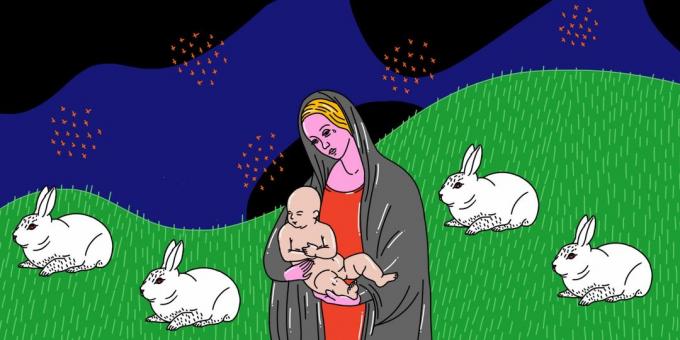 לידת ילד - זה לא קשור הארנב ואת הדשא