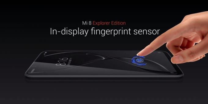 Mi 8 Explorer Edition: טביעת אצבע במסך