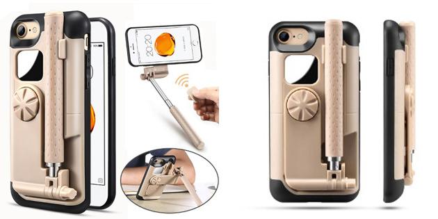 טיעונים מובילים עבור iPhone: Case עם סלפי-מקל