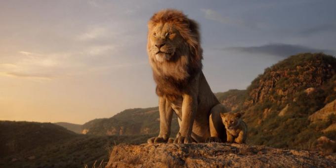 "מלך האריות": Mufasa ואת סימבה הקטנה
