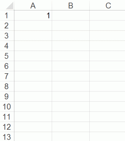 מספרי השלמה אוטומטית ב- Excel