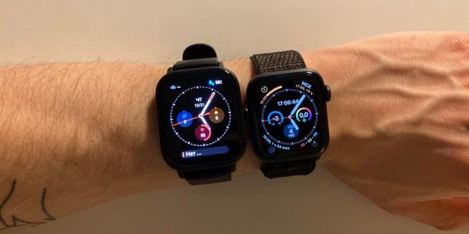 GTS Amazfit: השוואה עם אפל שעונים