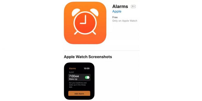 אפליקציה מותג לישון מסלול על שעונים אפל