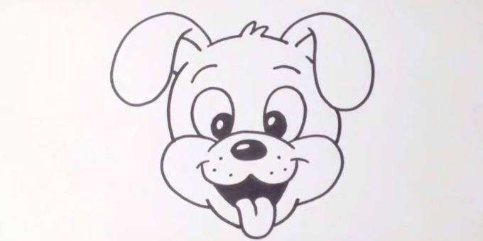 איך לצייר חוטם כלבי קריקטורה
