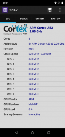 UMIDIGI אחת פרו: CPU-Z