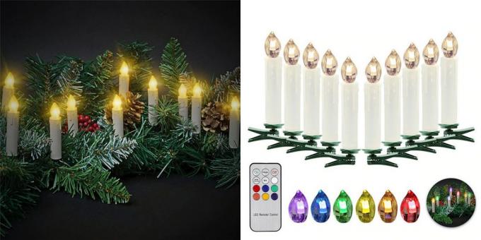 קישוטי חג המולד עם AliExpress: נרות LED