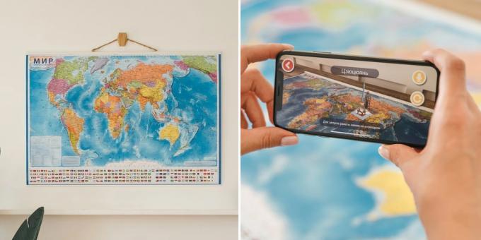 מתנות לילד ב -1 בספטמבר: מפת קיר של העולם