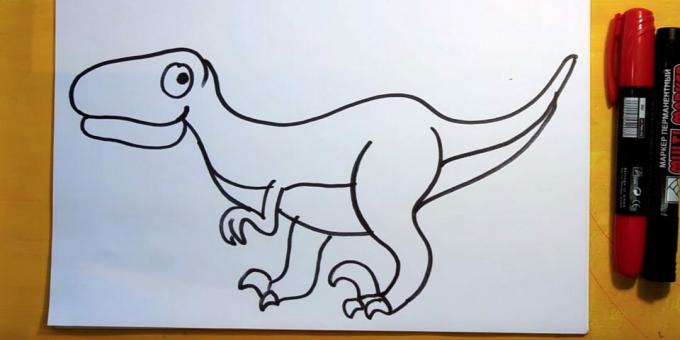 איך לצייר Velociraptor