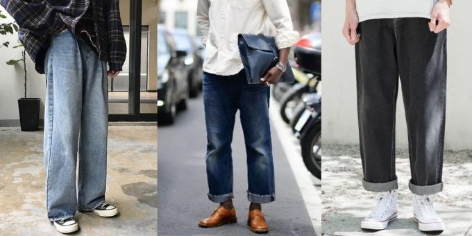 ג'ינס ישר Wide לגברים - 2019/2020