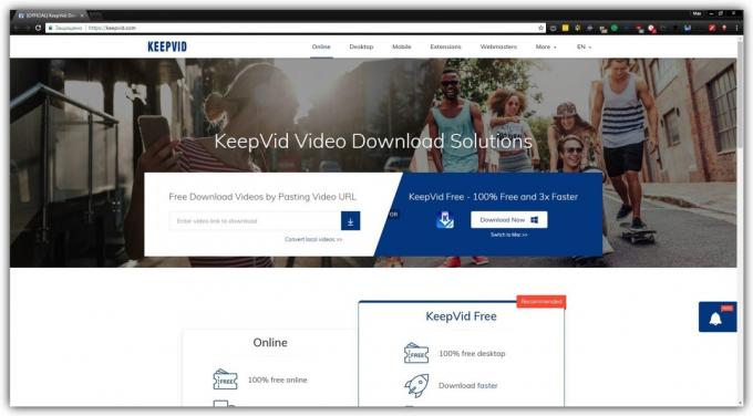 כיצד להוריד קטעי וידאו ללא תכנות: KeepVid