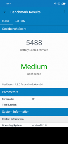 סקירה Xiaomi redmi הערה 6 Pro: GeekBench סוללה