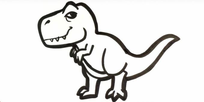 איך לצייר טירנוזאורוס