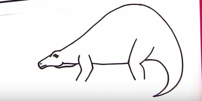 כיצד לצייר סטגוזאורוס: הוסף את הגב והזנב