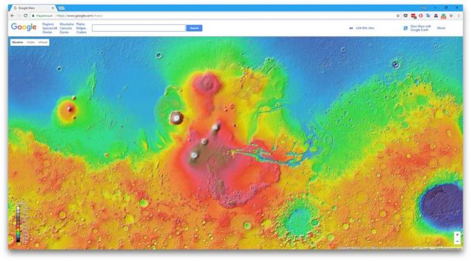 שירותי Google Mars, הירח והשמיים