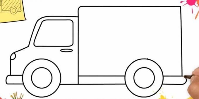 איך לצייר משאית: לסיים את המרכב