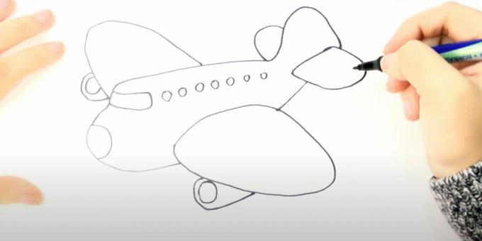 איך לצייר מטוס: לצייר מטוס עם סמן