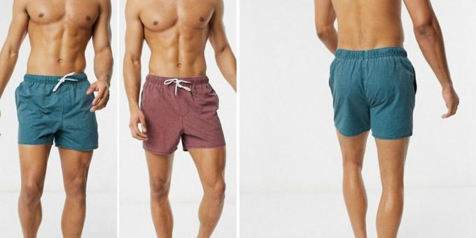 בגדי חוף: מכנסי שחייה בצבע אחיד