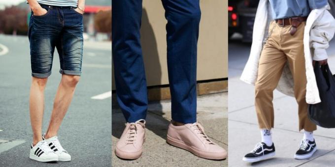 נעלי גברים אופנתיים: נעל נעלי התעמלות ישנה ונעליים