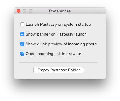 Pasteasy עבור OS X