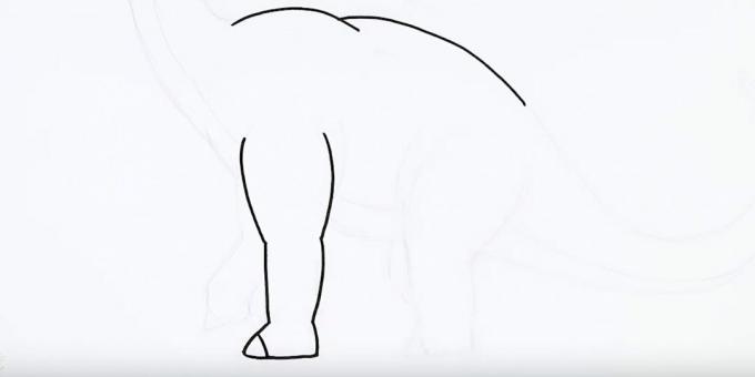 צייר רגל דינוזאורים