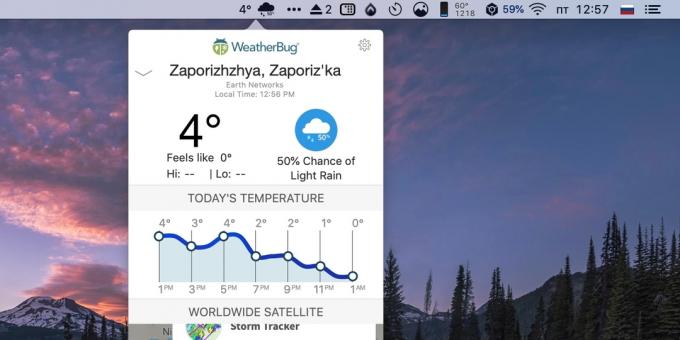 Utilities Mac: WeatherBug