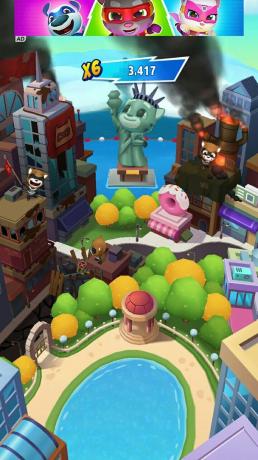 דאש Talking Tom הגיבור: משחק טום וצוות של גיבורי בחור להציל את העולם מן דביבונים רעים שמתכוון להרוס אותו