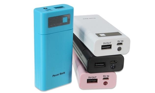 אופנה-Universal-ססגוניות-Portable-5V-1A-USB-DIY-פאוור-בנק-2X-18,650-סוללה-מטען-Case-קיט