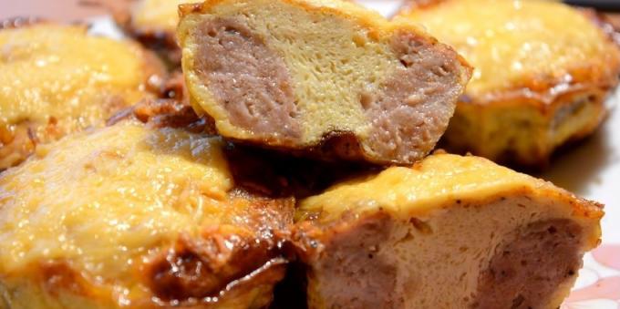 מה לבשל בשר טחון: בשר Cupcakes ממולא