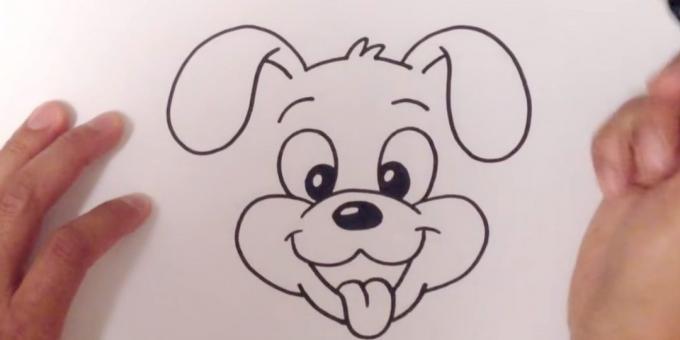 צייר את האוזניים של הכלב