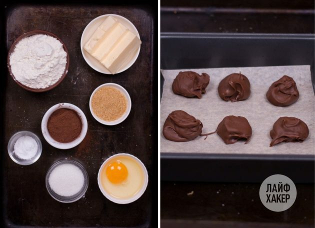 הכן את המרכיבים לעוגיות פונדנט השוקולד: 