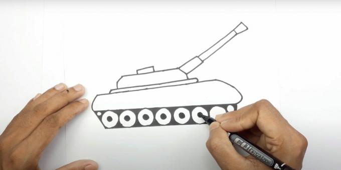 ציור סמן של הטנק 