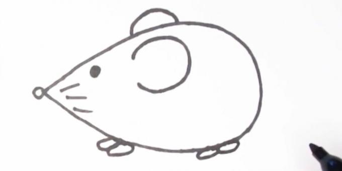 איך לצייר עכבר: לצייר כפות