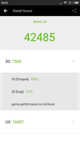 Xiaomi redmi 3S: מבחן ביצועים